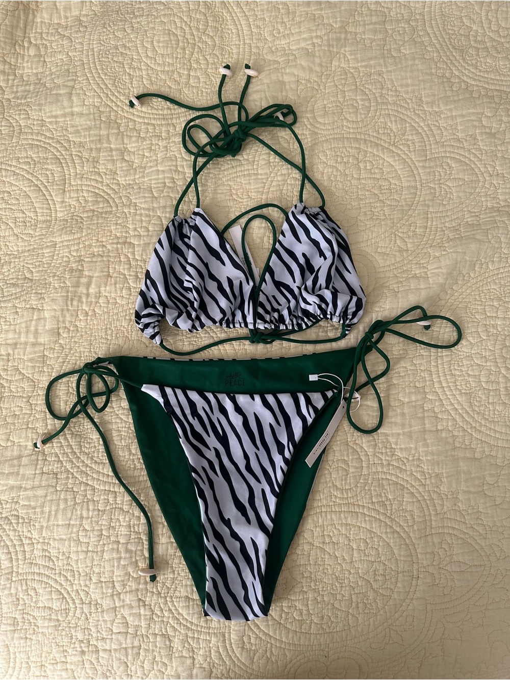 All Peace Fuller bust "Seychelles" Reversible Triangle bikini set